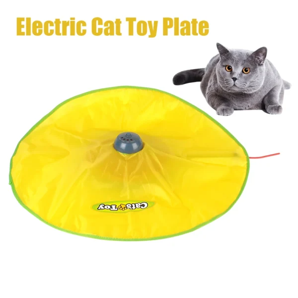 4 Speeds Automatic Motion Undercover Mouse Fabric Moving Feather Electric Cat Toy Plate Interactive Pet Toy For Cat Kitty - Image 4