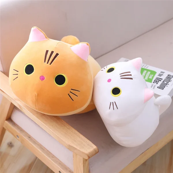 25cm 35cm 50cm Plush Cat Toy White Black Brown Stuffed Animal Cat Plush Throw Pillow Kids Toys Birthday Gift for Children - Image 4