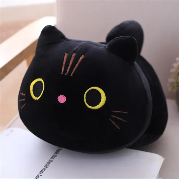 25cm 35cm 50cm Plush Cat Toy White Black Brown Stuffed Animal Cat Plush Throw Pillow Kids Toys Birthday Gift for Children - Image 9