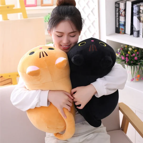 25cm 35cm 50cm Plush Cat Toy White Black Brown Stuffed Animal Cat Plush Throw Pillow Kids Toys Birthday Gift for Children - Image 3