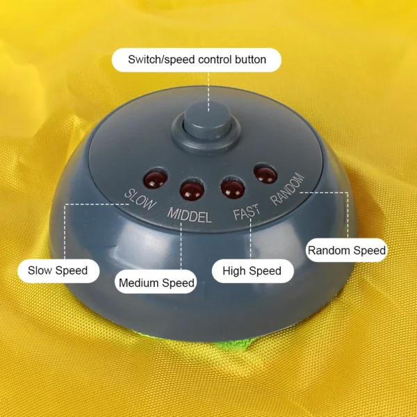 4 Speeds Automatic Motion Undercover Mouse Fabric Moving Feather Electric Cat Toy Plate Interactive Pet Toy For Cat Kitty - Image 5