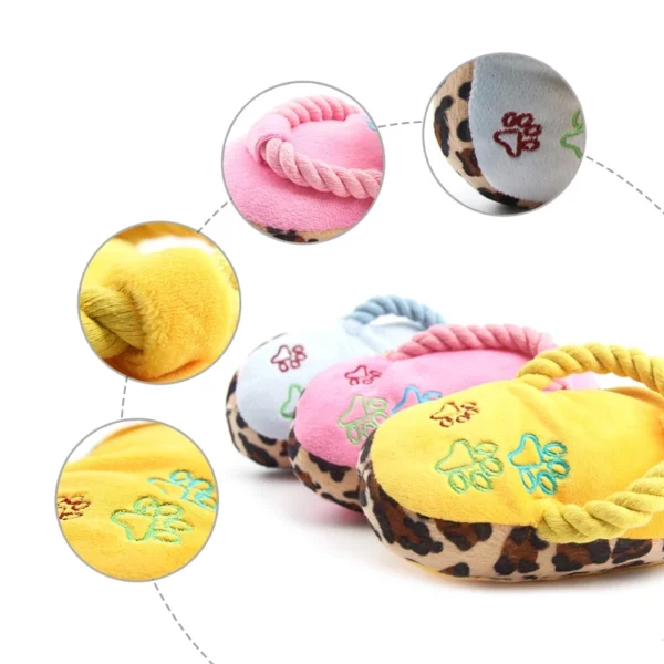 Funny Pet Dog Toys Plush Slippers Bite Chicken Leg Shoe Shape  Small And Medium-Sized Dog Outdoor Training Cat Relieve Anxiety - Image 2