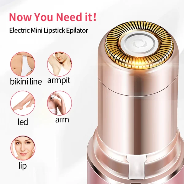 Electric Eyebrow Trimmer Mini Eye Brow Epilator Facial Lipstick Shape Hair Removal Portable Women Painless Razor Shaver Tool - Image 4