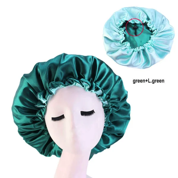 New Large Satin Bonnet Silk Night Sleeping Cap Long Satin Bonnet With Head Tie Band Bonnet Edge Wrap For Women Curly Braid Hair - Image 36