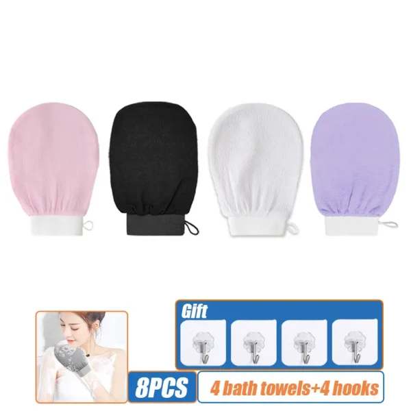 Scrub Exfoliating Gloves Back Scrub Dead Skin Facial Massage Gloves Durable Multi Color Body Deep Cleansing Towels For Shower - Image 20