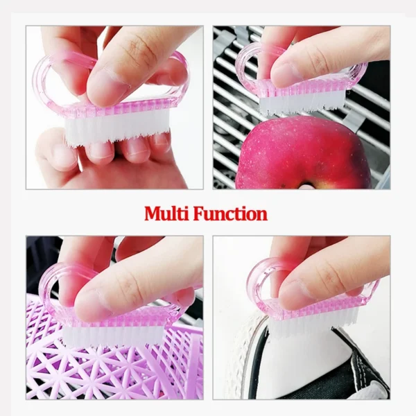 2/4/10Pcs Handle Grip Acrylic Nail Brush Cleaning Dust Fingernail Scrub Makeup Brushes For Manicure Nails Accessories And Tools - Image 5