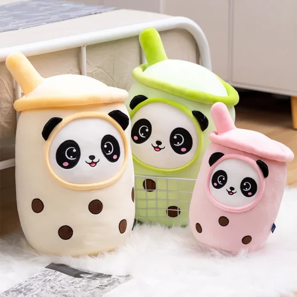 1pc Boba Plush Toy Soft Stuffed Ice Cream Surface Soft Drink Fruit Taste Milk Cup Plushie Doll Toys For Kids Birthday Gift - Image 5