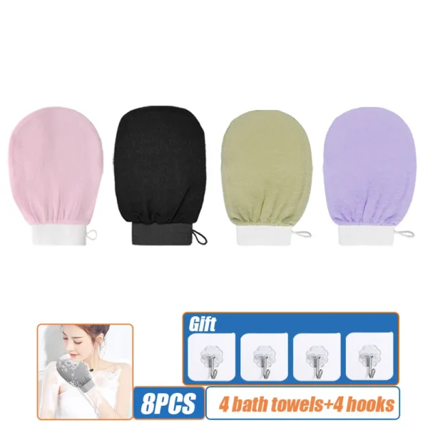 Scrub Exfoliating Gloves Back Scrub Dead Skin Facial Massage Gloves Durable Multi Color Body Deep Cleansing Towels For Shower - Image 19