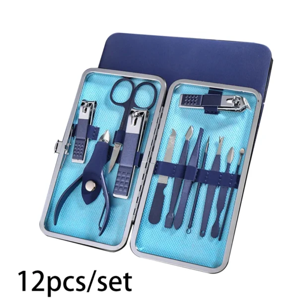 7/10/12/18/19Pcs/Set Manicure Set Pedicure Nail Tools Kit Stainless Steel Nail Cutter Scissor Clippers Professional Manicure Set - Image 26