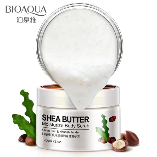 BIOAQUA Body Scrub Shea Butter Exfoliating Body Lotion Deep Cleansing Moisturizing Exfoliator Gel Moisturizer Dead Skin Remover - Image 2