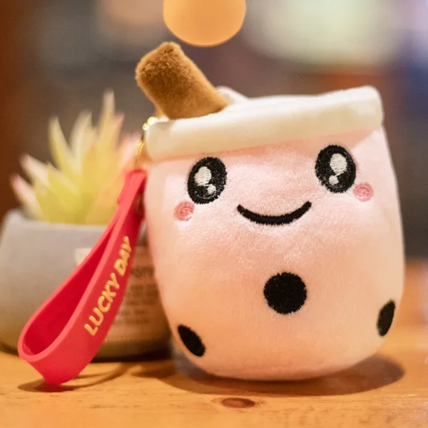 1pc Boba Plush Toy Soft Stuffed Ice Cream Surface Soft Drink Fruit Taste Milk Cup Plushie Doll Toys For Kids Birthday Gift - Image 22