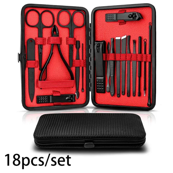 7/10/12/18/19Pcs/Set Manicure Set Pedicure Nail Tools Kit Stainless Steel Nail Cutter Scissor Clippers Professional Manicure Set - Image 16