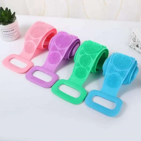 Silicone Body Scrubber Back Massage Exfoliating Sponge Bathroom Bath Brush Scrub Shower Brush Body Wash Scrub Removal Bath Spong - Image 4