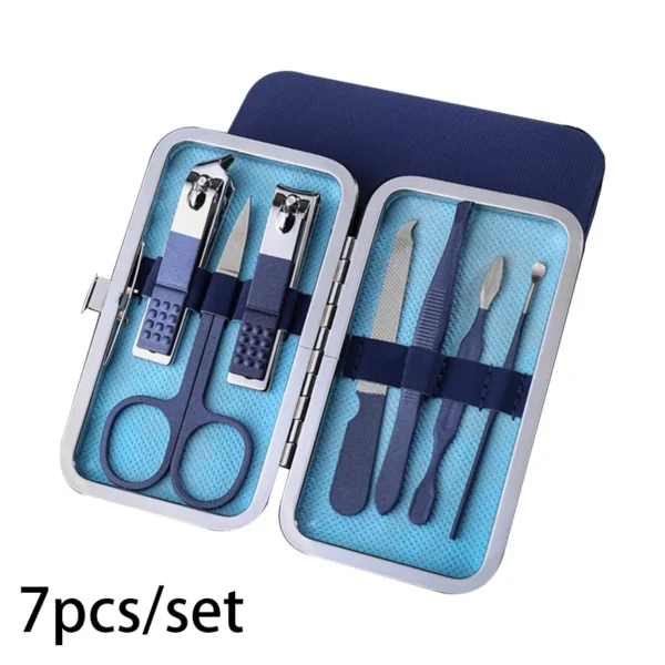 7/10/12/18/19Pcs/Set Manicure Set Pedicure Nail Tools Kit Stainless Steel Nail Cutter Scissor Clippers Professional Manicure Set - Image 24