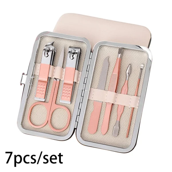 7/10/12/18/19Pcs/Set Manicure Set Pedicure Nail Tools Kit Stainless Steel Nail Cutter Scissor Clippers Professional Manicure Set - Image 12