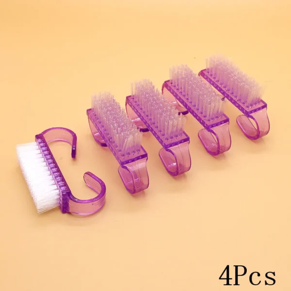 2/4/10Pcs Handle Grip Acrylic Nail Brush Cleaning Dust Fingernail Scrub Makeup Brushes For Manicure Nails Accessories And Tools - Image 16