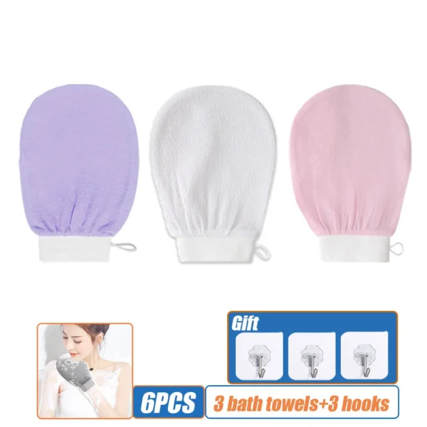 Scrub Exfoliating Gloves Back Scrub Dead Skin Facial Massage Gloves Durable Multi Color Body Deep Cleansing Towels For Shower - Image 9