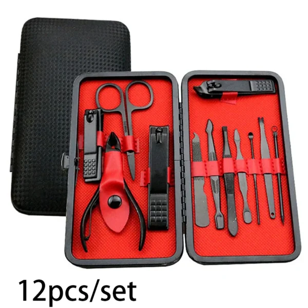 7/10/12/18/19Pcs/Set Manicure Set Pedicure Nail Tools Kit Stainless Steel Nail Cutter Scissor Clippers Professional Manicure Set - Image 8