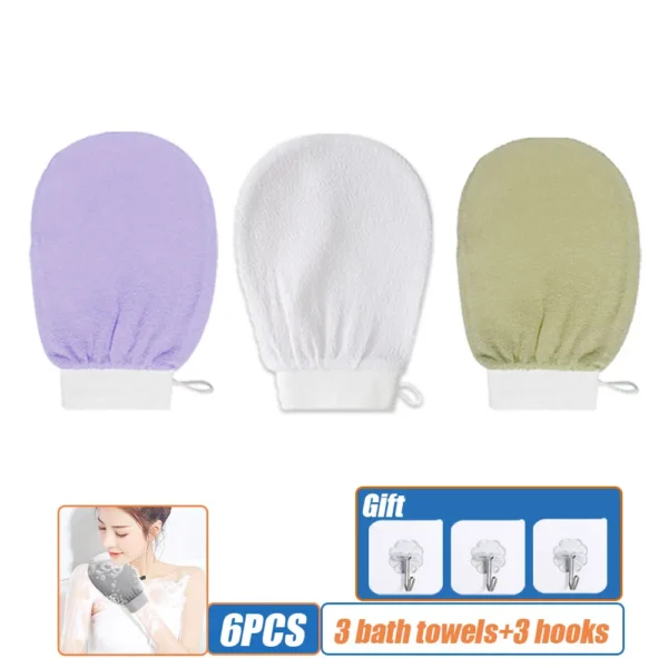 Scrub Exfoliating Gloves Back Scrub Dead Skin Facial Massage Gloves Durable Multi Color Body Deep Cleansing Towels For Shower - Image 11