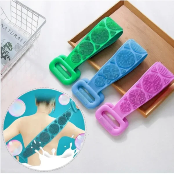 Silicone Body Scrubber Back Massage Exfoliating Sponge Bathroom Bath Brush Scrub Shower Brush Body Wash Scrub Removal Bath Spong - Image 2