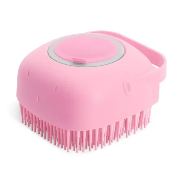 Pet Dog Shampoo Brush 2.7oz 80ml Cat Massage Comb Grooming Scrubber  for Bathing Short Hair Soft Silicone Rubber - Image 7