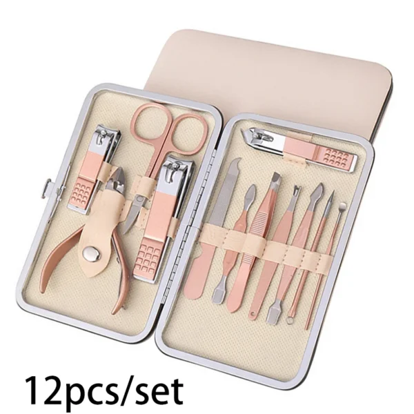 7/10/12/18/19Pcs/Set Manicure Set Pedicure Nail Tools Kit Stainless Steel Nail Cutter Scissor Clippers Professional Manicure Set - Image 17