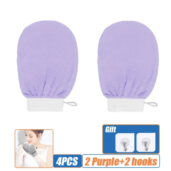 Scrub Exfoliating Gloves Back Scrub Dead Skin Facial Massage Gloves Durable Multi Color Body Deep Cleansing Towels For Shower - Image 29