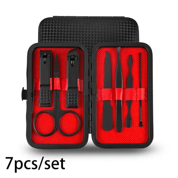 7/10/12/18/19Pcs/Set Manicure Set Pedicure Nail Tools Kit Stainless Steel Nail Cutter Scissor Clippers Professional Manicure Set - Image 13