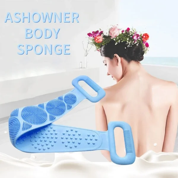 Silicone Body Scrubber Back Massage Exfoliating Sponge Bathroom Bath Brush Scrub Shower Brush Body Wash Scrub Removal Bath Spong - Image 3