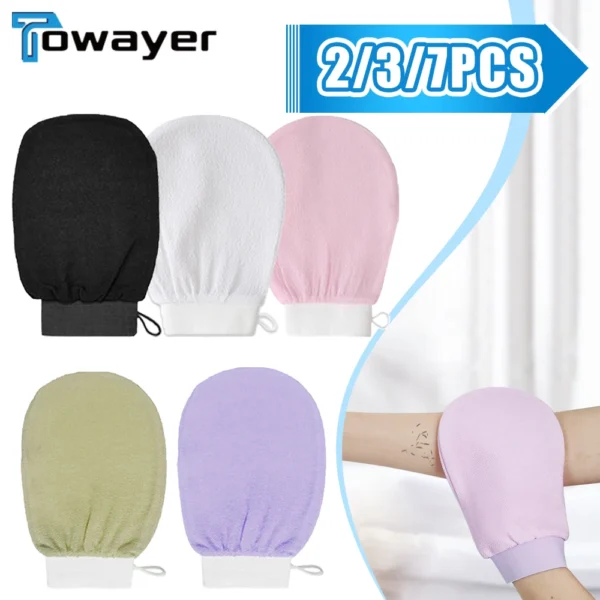 Scrub Exfoliating Gloves Back Scrub Dead Skin Facial Massage Gloves Durable Multi Color Body Deep Cleansing Towels For Shower